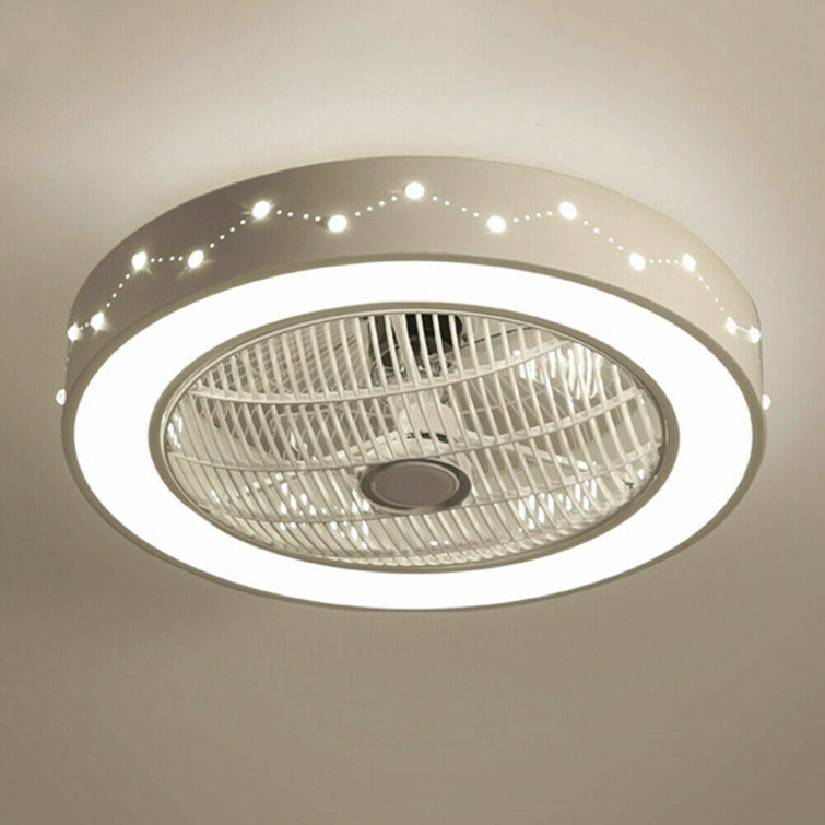 Latitude Run® 22'' 7 Blade LED Bladeless Ceiling Fan with Remote